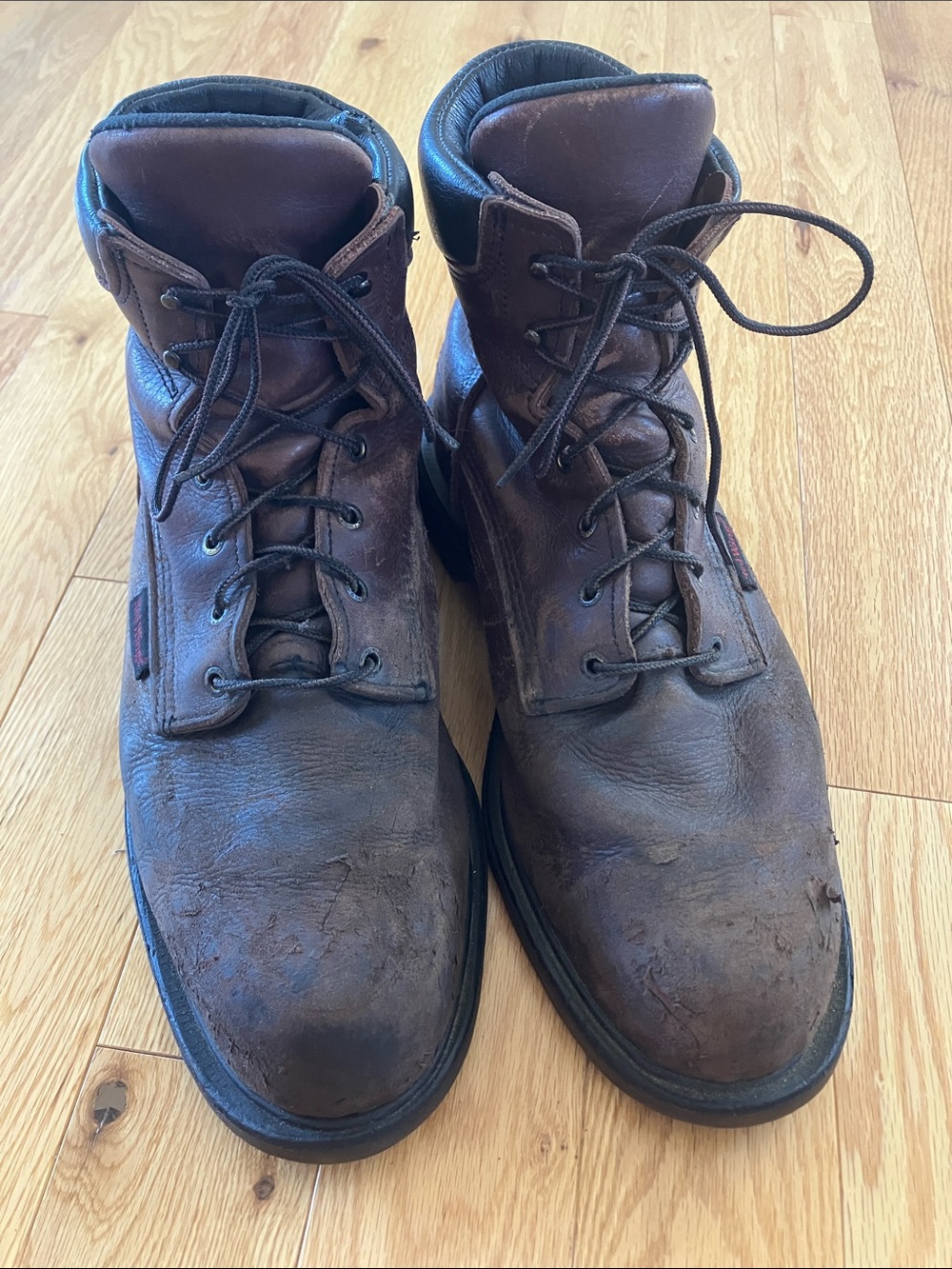 Red Wing Shoes Brown Lace-Up Leather Boots